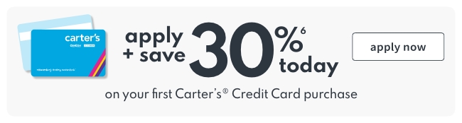 Apply and save 30% on your first carters credit card purchase